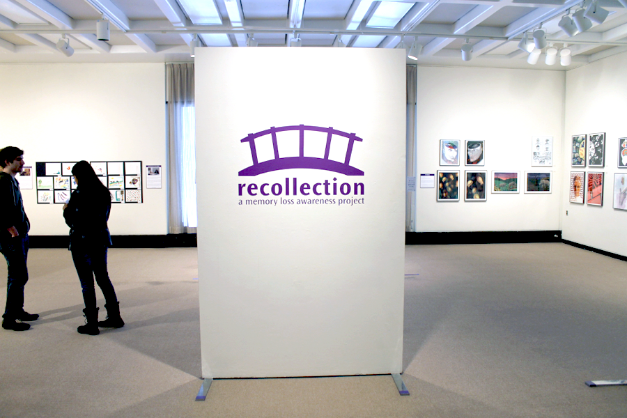 recollection logo is a purple bridge